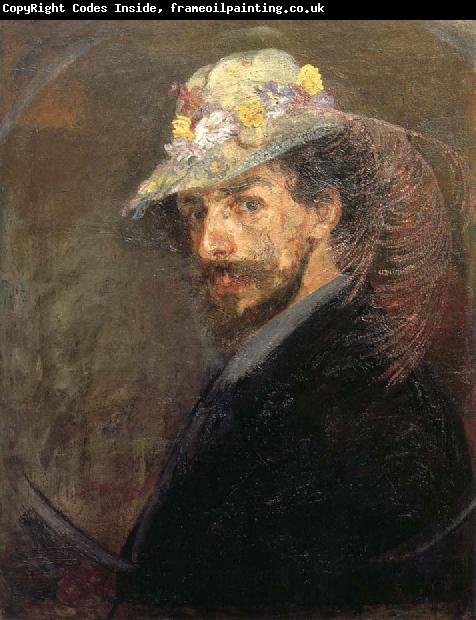 James Ensor Self-Portrait with Flowered Hat